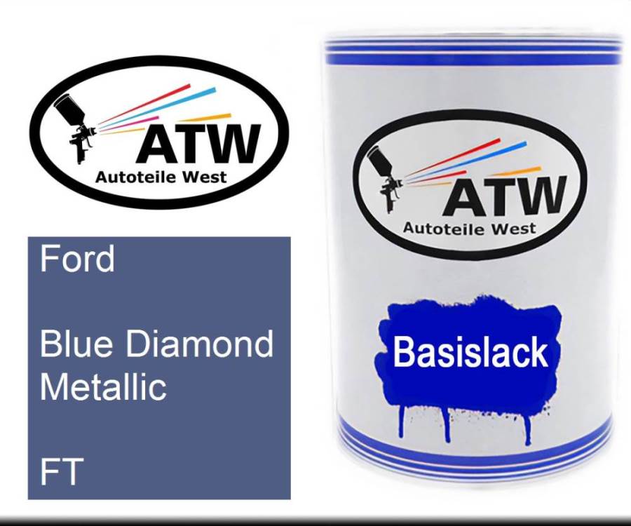 Ford, Blue Diamond Metallic, FT: 500ml Lackdose, von ATW Autoteile West.